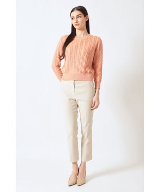 DAKS ミックスケーブル ニットプルオーバー（無撚コットン） キャニオンサンセット