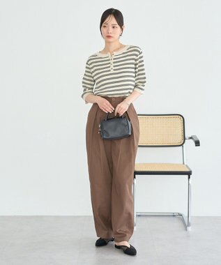 earth music&ecology チノタックパンツ Brown