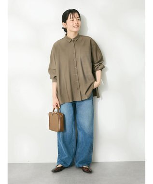 CRAFT STANDARD BOUTIQUE バックプリーツシャツ Khaki