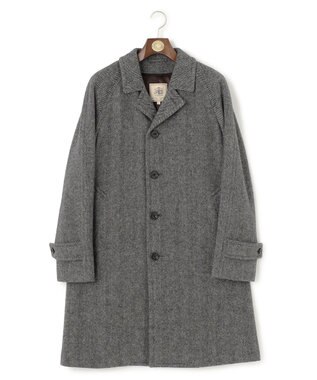 JAPAN TWEED with REAL SHETLAND】ヘリンボーン バルカラーコート / J