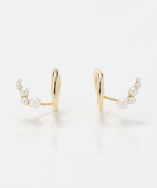 Phoebe 【痛くないシリーズ】ミルキーウェイパールフロートライトフィットイヤリング　ゴールド