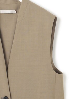 ICB 【洗える】ウール2WAYストレッチ ジレ フォーン系