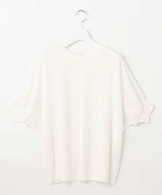 自由区 【カタログ掲載・接触冷感・UVケア・洗える】ドレーピードルマンスリーブ ニットソー オフホワイト