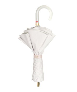 MOONBAT 【ランバン オン ブルー（LANVIN en Bleu）】晴雨兼用折りたたみ日傘　フレアフリル キャメル