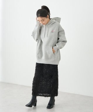 earth music&ecology アソートロゴフーディー Gray Mixture