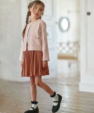 組曲 KIDS 【インパンツ付き】【110-140㎝】ＴＣ天竺プリーツ スカッツ ブラウン系