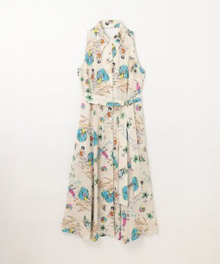 GRACE CONTINENTAL バックコンシャスプリントワンピース キナリ