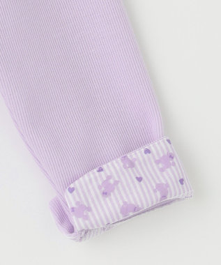 ANY KIDS スナップボタン フレンチ カーディガン ラベンダー