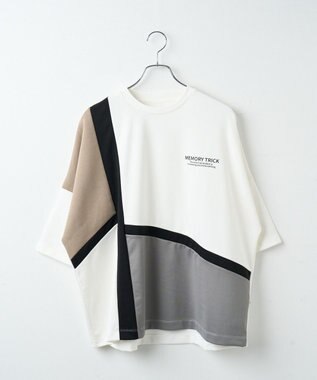 WEGO ドルマンポンチカラーブロックT（S） ベージュ