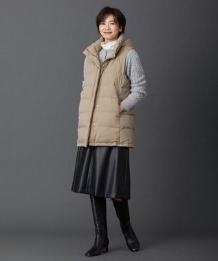 J.PRESS LADIES 【洗える】シンセティックマットleather スカート ブラック系