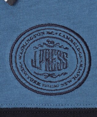 J.PRESS KIDS 【110-130cm】襟ストライプ ブロッキングポロシャツ ブルー系2