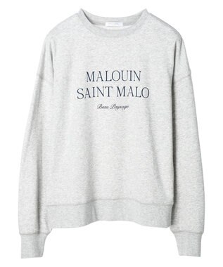 Green Parks アソートロゴ裏毛プルオーバー Light Gray Mixture