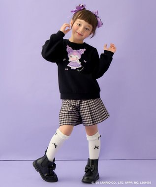 ANY KIDS 【マイメロディ＆クロミ×ANY KIDS】アップリケ トレーナー ブラック×クロミ