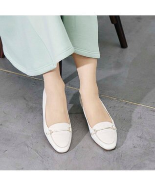 Riz raffinee <Riz raffinee>ビット付きラウンドローファー アイボリー