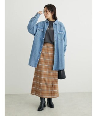 Green Parks オーバーサイズロゴチュニック Charcoal Gray