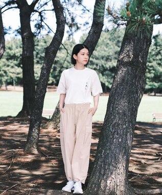 SHARE PARK LADIES 【撥水・UVカット・ストレッチ・軽量 】ナイロンカーゴパンツ（Mサイズ） ベージュ系