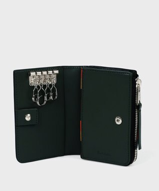 Paul Smith ブライトストライププラー SS24 コイン＆キーケース ブラック