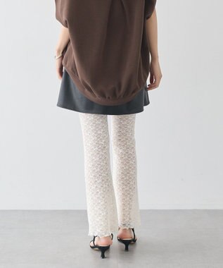 earth music&ecology レースフレアパンツ Off White