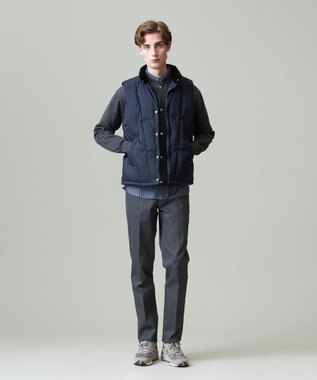 J.PRESS MEN ナイロンワッシャータフタ ダウンベスト ネイビー系
