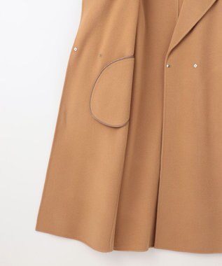 自由区 ウールリバーロング コート キャメル