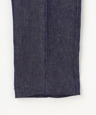JOSEPH ABBOUD 【ウエストも伸びる！/JAPANファブリック/イージーパンツ/清涼/セットアップ】リネンデニム パンツ ネイビー系