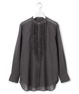 23区 【VERY11月号掲載/洗える】TWボイル フリルディテール ブラウス グレー系