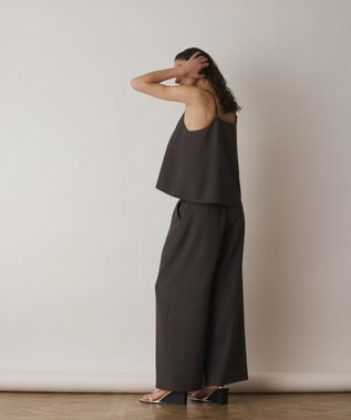 GRACE CONTINENTAL キャミ付レイヤードパンツ チャコール