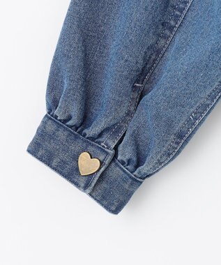 ANY KIDS フリル 襟付き デニム ジャケット デニムブルー