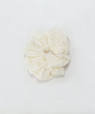 Phoebe <オンワード限定セット>ガーリッシュレースシュシュ×バックモチーフイヤリング ホワイト