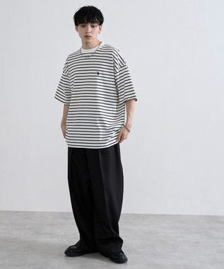 WEGO ワイドストレートスラックス ブラック