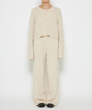 uncrave 【洗える】メリノウール ショートカーディガン（uncrave WHITE） エクリュ