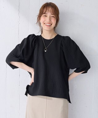 ANY ボリュームショルダーふくれプルオーバー ブラック