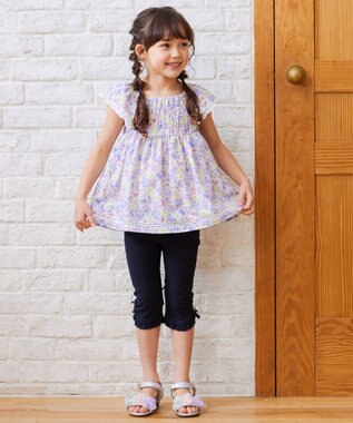ANY KIDS 花柄 ブラウス オフホワイト系花柄