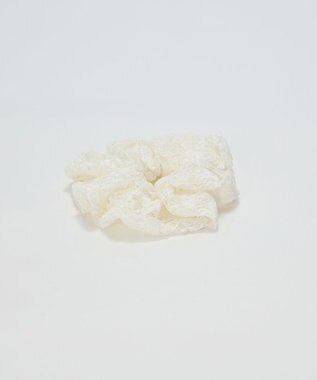 Phoebe <オンワード限定セット>ガーリッシュレースシュシュ×バックモチーフイヤリング ホワイト