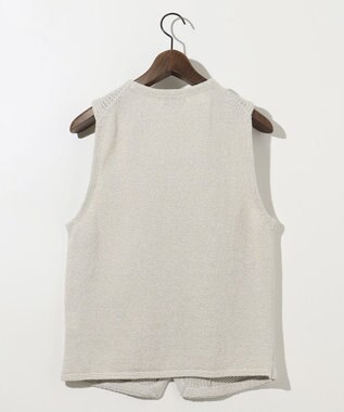 JOSEPH ABBOUD 【和紙使用エコ素材/日本素材/軽量/通気性/速乾性】和紙ムリネ ニット ベスト ライトグレー系