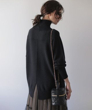 組曲 S ウールカシミヤミックス ロールネックニット ブラック系