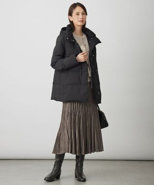 J.PRESS LADIES ライトマイクロスエード プリーツ スカート モカ系