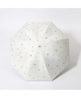 UNBILLION cache nez / 小花ドットプリントショートパラソル ホワイト