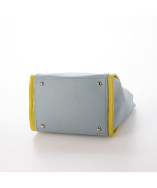 UNBILLION カシュカシュ cachecache / ミニショルダー付きソフトレザー調ミニトートバッグ ブルーミックス