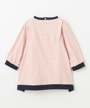 組曲 KIDS 【90-100㎝】リボンボーダー トップス ピンク系1