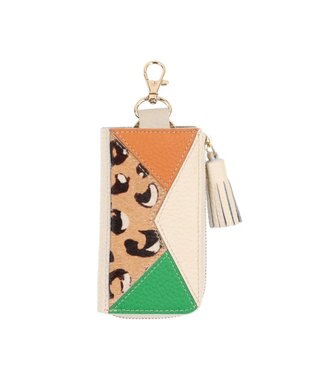 UNBILLION perche サスティナブルハラコミックスキーケース アイボリーレオパード