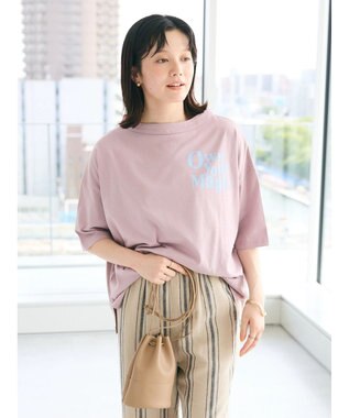 CRAFT STANDARD BOUTIQUE シルケット天竺　ロゴＰＴボトルネックＰＯ　５／Ｓ Lavender