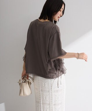 Green Parks ＳＥＴ２点チュール＋半袖ＴＥＥ Charcoal Gray