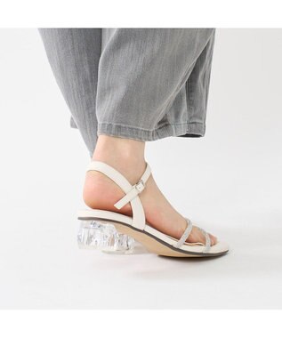 MODE ET JACOMO <carino>クリアヒールサンダル ホワイト