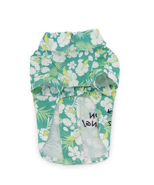 PET PARADISE スヌーピー 背中開き アロハシャツ 小型犬 グリーン