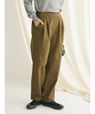 CRAFT STANDARD BOUTIQUE 綿ピーチ綺麗シルエットパンツ