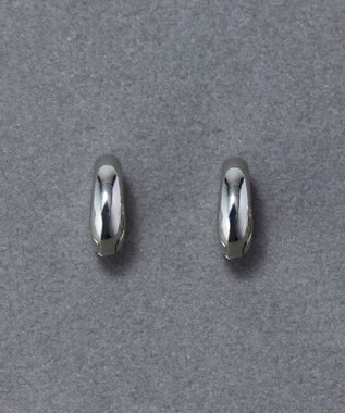 Phoebe 【金属アレルギー対応】シンプルフープスナップイヤリング　シルバー シルバー