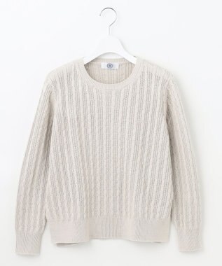 J.PRESS LADIES L 【洗える】 ギザマーセライズコットン ニット ライトグレー系