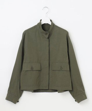 23区 【SLOW/一部店舗限定】ウォッシュドピーチタフタ ブルゾン カーキ系