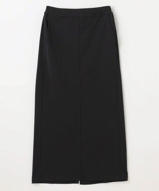 ANY L 【ウエストゴム】カットジョーゼットタイトスカート ブラック